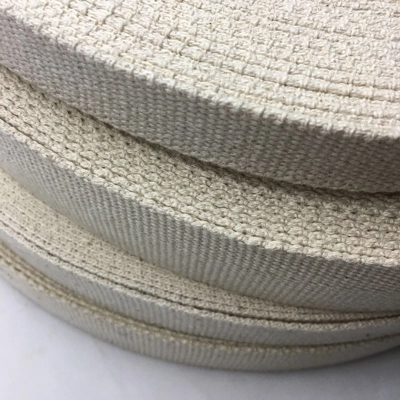 1.8mm thickness natural cotton color 100% cotton webbing,eco-friendly cotton tapes
