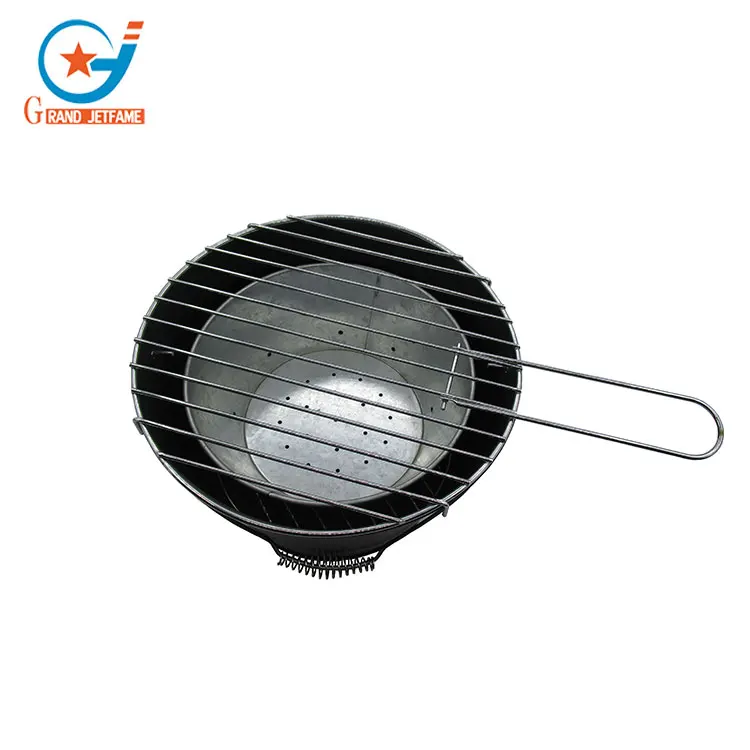 Outdoor Portable Black Charcoal Hanging Bucket Barbecue Grill