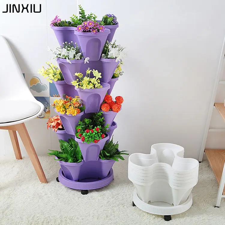 
popular garden supply colorful stacking growing tower 