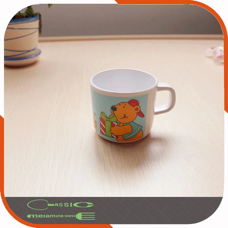 Cute Printing Melamine Kids Cup With Handle