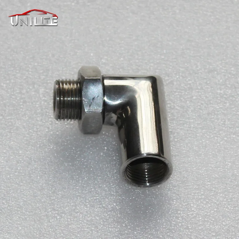 CEL Fix Oxygen Spacer Exhaust STAINLESS STEEL POLISHING EXTENDER EXTENSION SPACER M18 x 1.5 90 DEGREE 02 BUNG