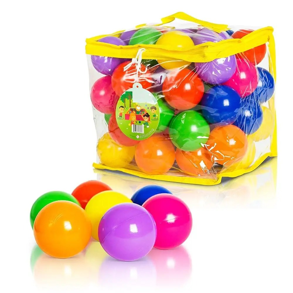 60mm Soft PE  ball Plastic Ball for Outdoor Play Eco-Friendly Ball Pool Toy for Unisex for 5-7 Years & 8-13 Years