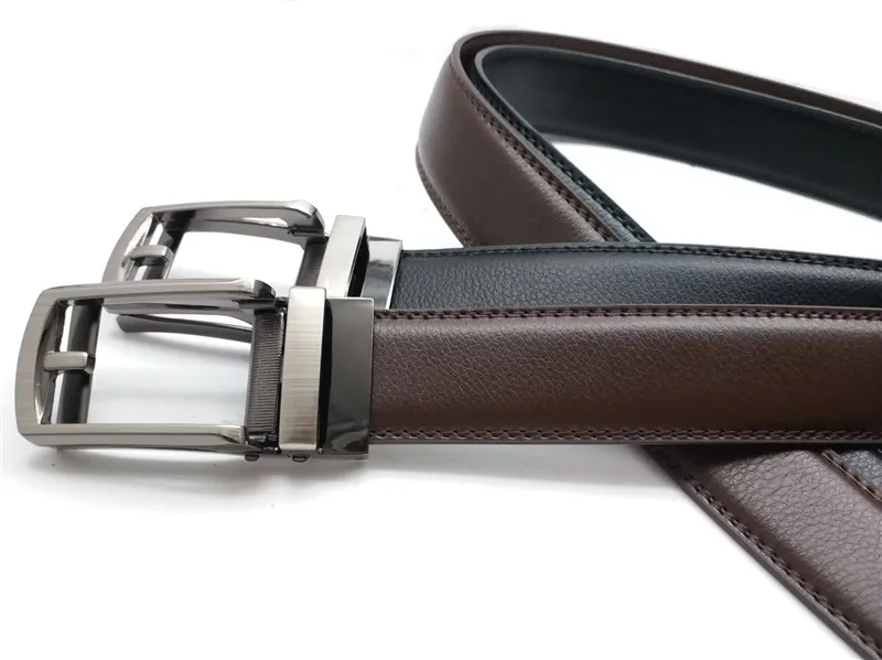 Лидер продаж хорошие цены мужские кожаные ремни с двумя слоями из воловьей