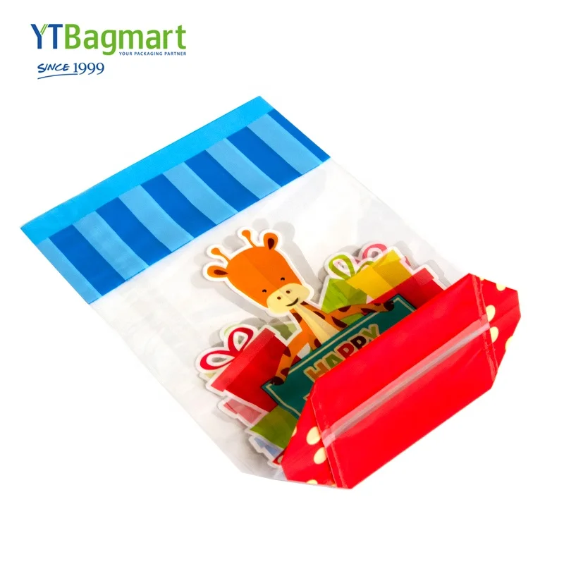 Custom Printed Heat Seal Square Bottom Plastic Bag Clear Opp Flat Bottom Packaging Bag