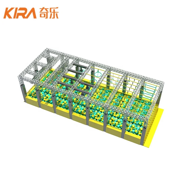 Kids adventure play equipment indoor playground park Commercial Used Obstacle Course Ninja Warrior