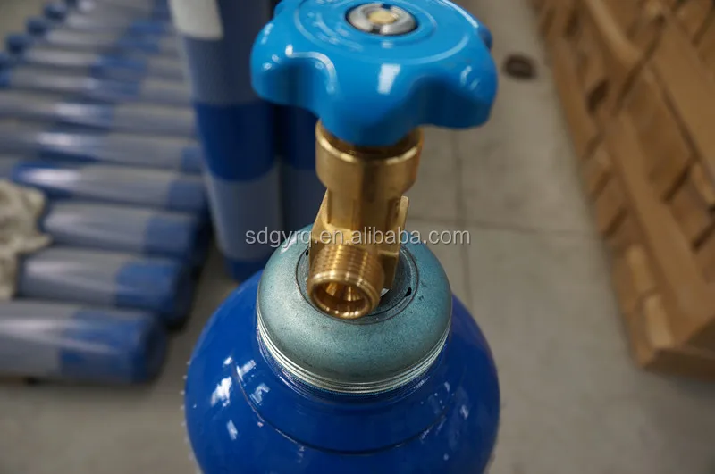15L Oxygen gas cylinder with valve & safety cap