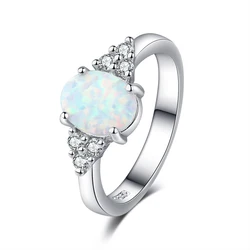 New fashion jewelry with white fire opal stone ring wholesale