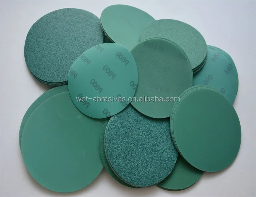 6 Inch Grit 240 Green Korea Film Abrasive Sanding Disc For Marble Polishing