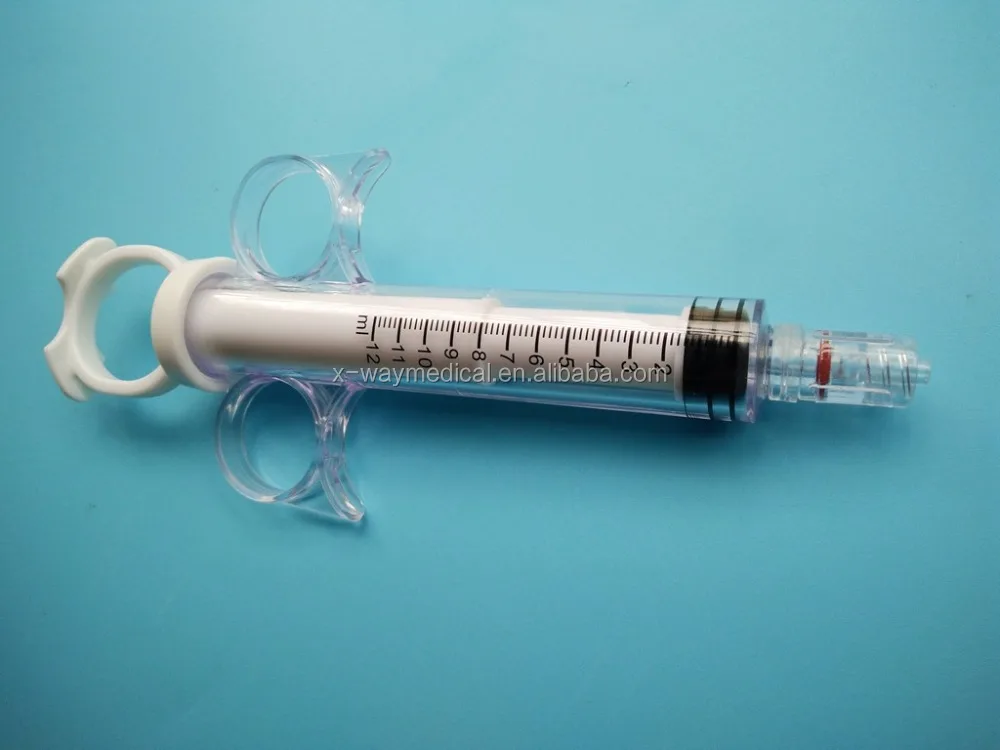 Medical angiographic screw twist syringe, male luer lock tip connector 10ml 6ml 20ml 12ml control syringe 3 rings injection