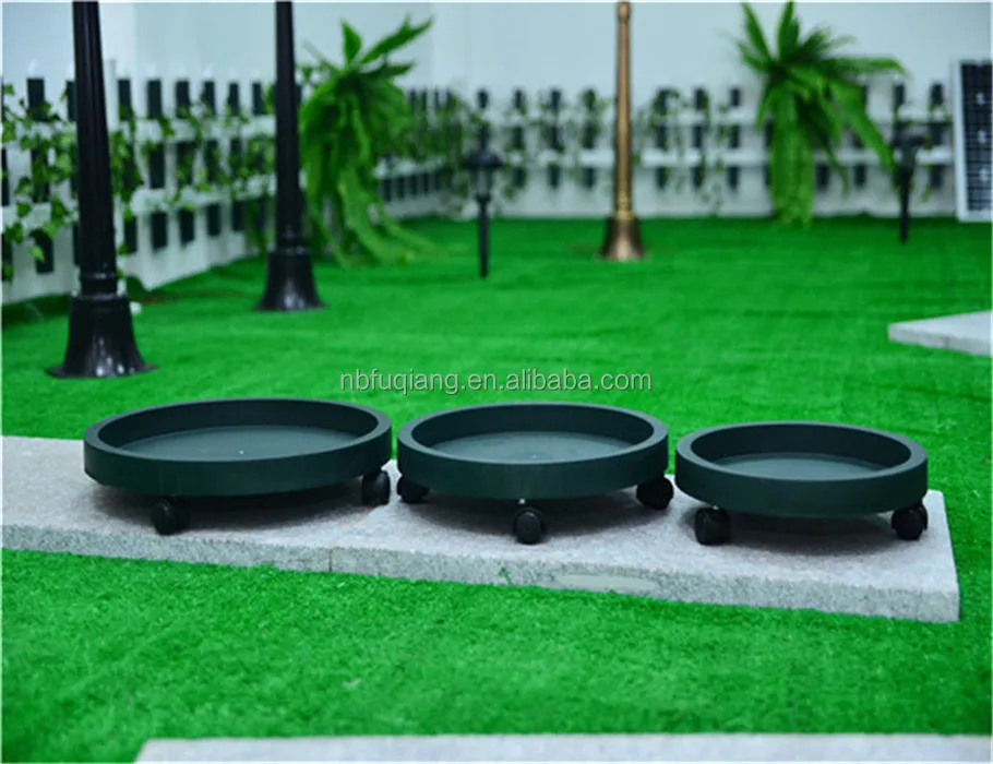 Plastic Flower plant Pot Tray with Casters