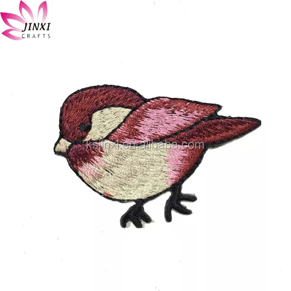 Custom bat man shape iron on embroidered patch