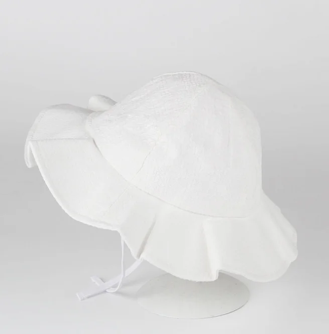 pure cotton sunbonnet baby hat summer along the hood male fisherman baby Bucket hat