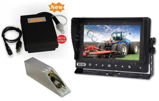 Wireless 2.4G HD Forklift Camera System with 7 Inch Monitor and Removable Sun Visor