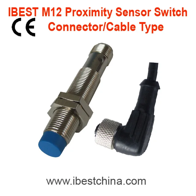 M12 Connector NPN/PNP NO+NC Output Inductive Proximity Sensor Switch 5V/12V/24VDC/AC110V/220V Metal Detector IP67 (IBEST)