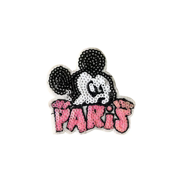 
reversible sequin embroidery patch reversible sequin factory sequin applique for clothes 