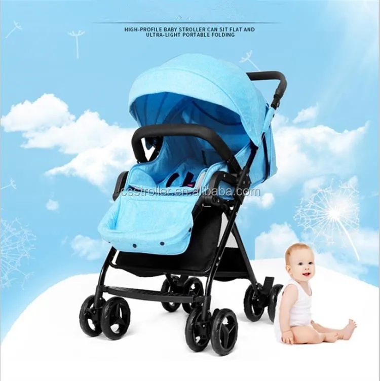 Manufacturer supplying new model linen material light steel tube sliding baby carriage reborn baby stroller