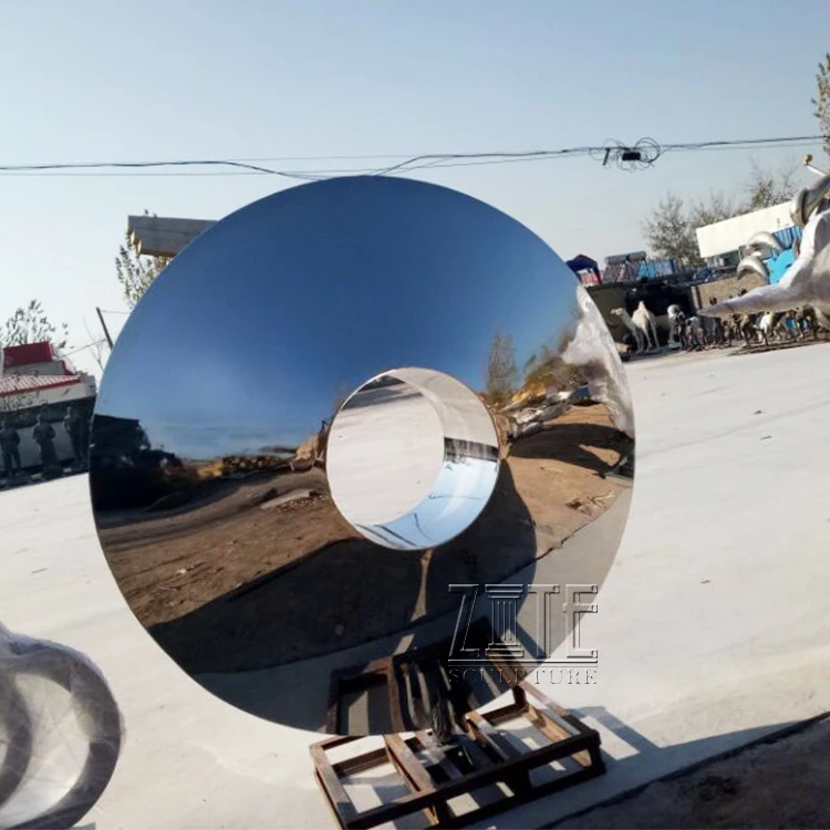 Outdoor Garden High Polished Mirror Stainless Steel Decorative Sculpture