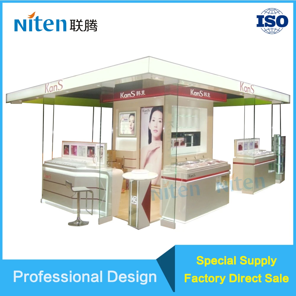 Mall kiosk products cosmetic shop counter design store counter