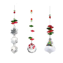 3PC lot font b Christmas b font Snowflake tree font b Ball b font Glass Crystal