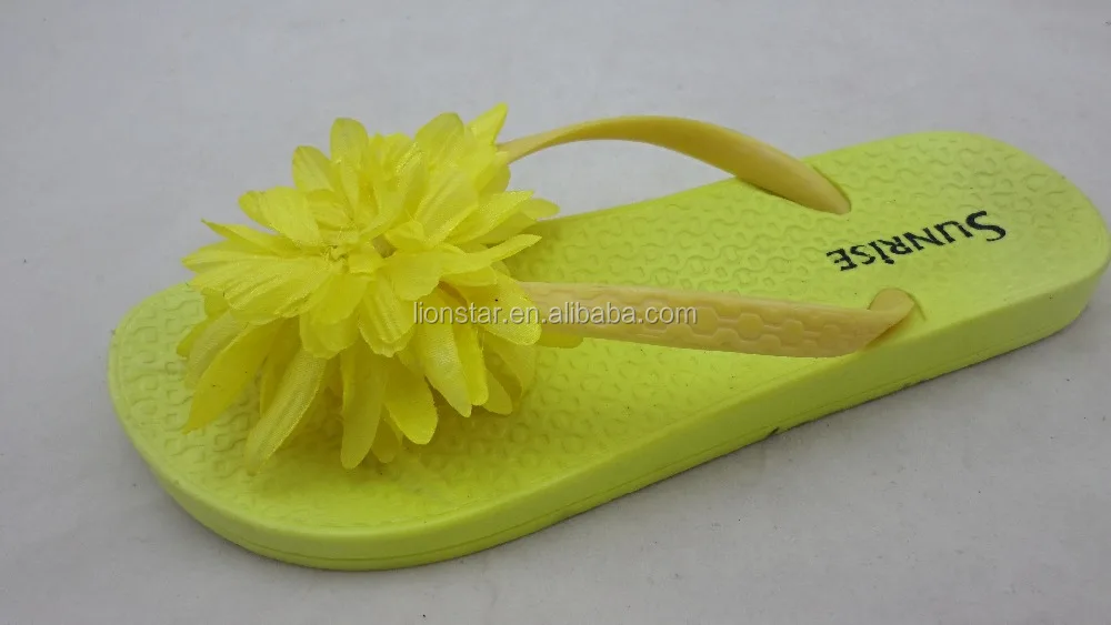 newest big flower flip flops for women summer spring