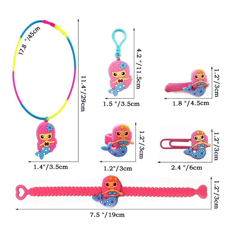 Hot Selling Mermaid Birthday Party Supplies Favor Toys Set  For Girl