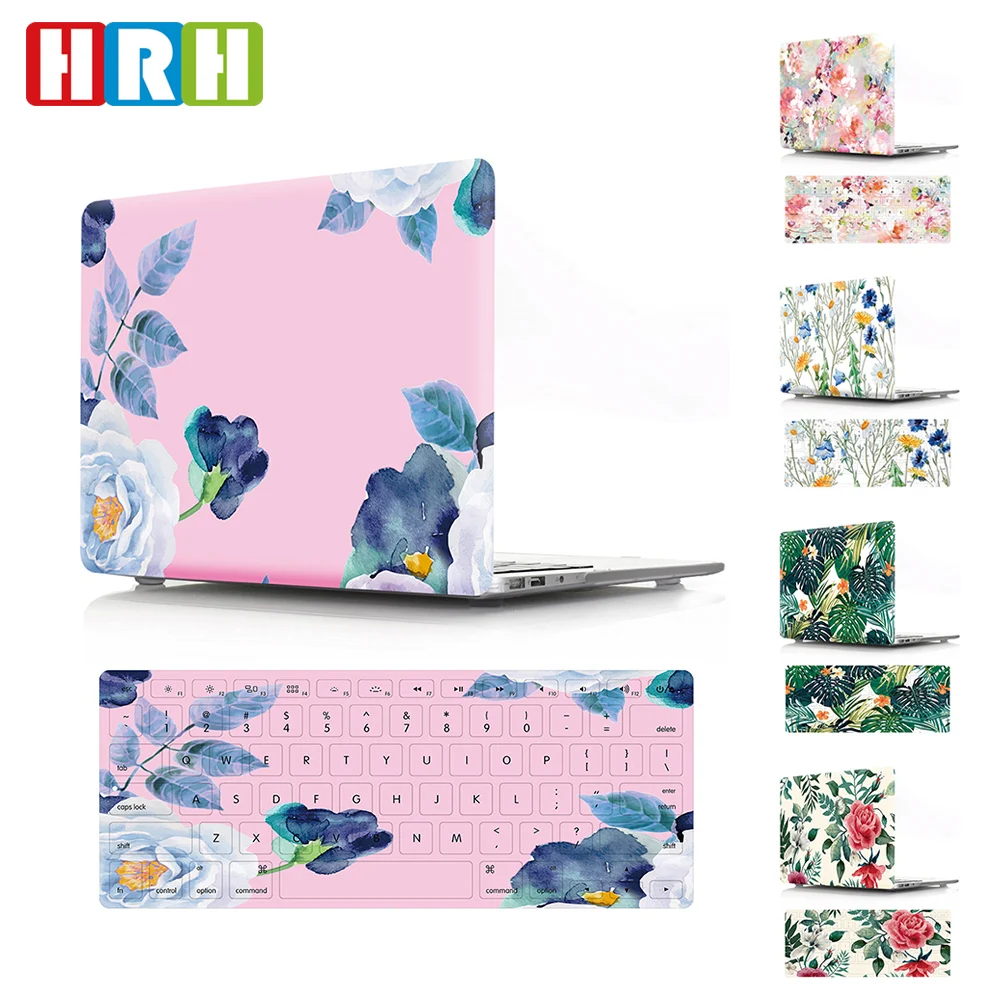 2 In 1Stylish Flower Case Hard  And Keyboard Cover for Mac Pro Air 13 Inch Laptop 12 inch 15 touch M1 A2338 A2337 laptop case