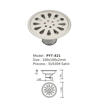 Modern bathroom SUS304 stainless steel trap ss cover shower floor drain
