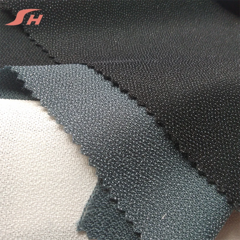 
100% Polyester 300D garment pes double dot woven adhesive collar interlining 
