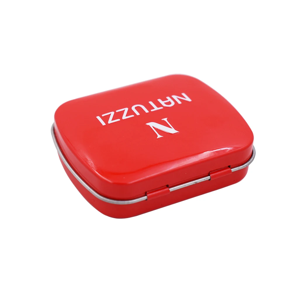 
Recycled Customized Rectangle Red Tin Box For Candy Mint 
