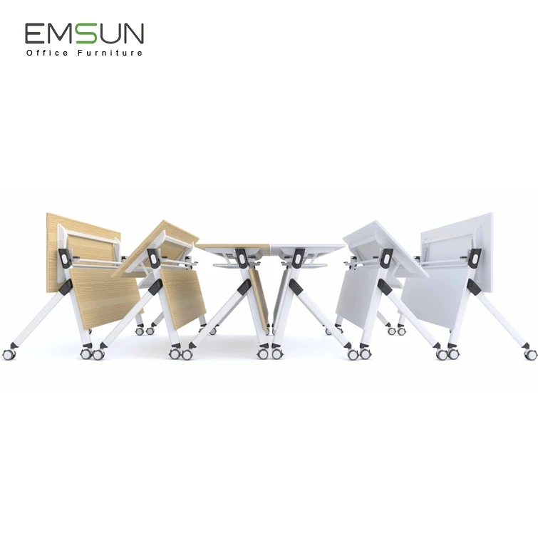 Modular Office Folding Training Table Foldable Conference Desk ZON-1 Meeting Table Design