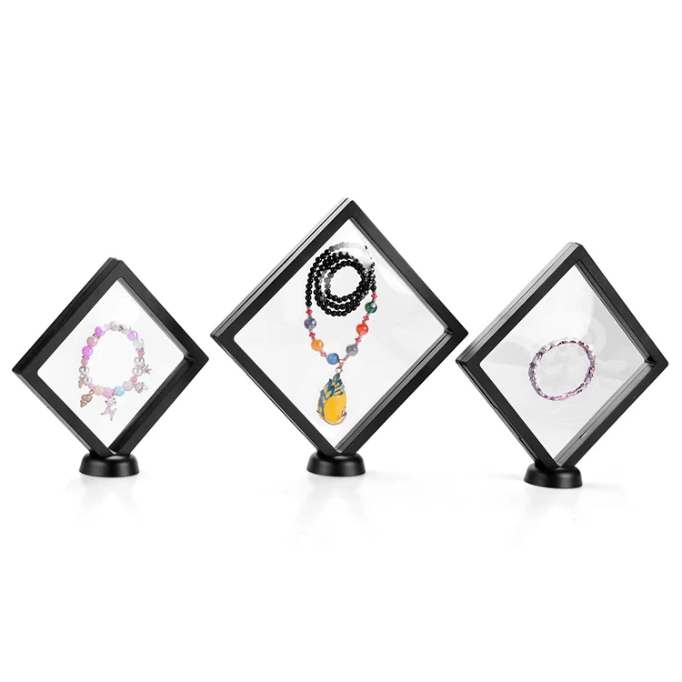 Трехмерная подвеска, плавающая с прозрачной и пластиковой рамкой из полиэтилена, упаковка для ювелирных изделий, дисплеи, набор коробок