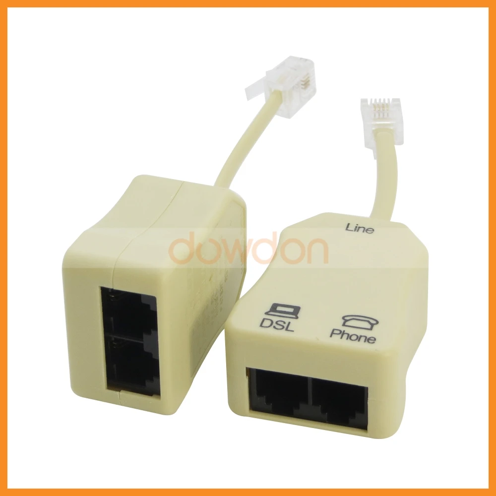 RJ11 ADSL DSL Modem Splitter Filter with Cables (60512042635)