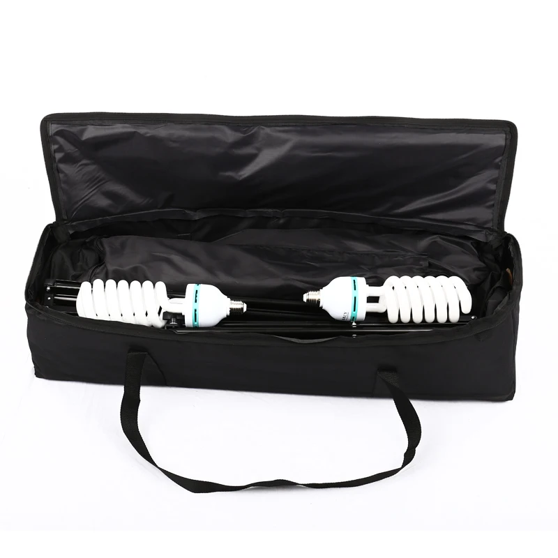 
Photography Kit Photo Studio Lighting Softbox Muslin Backdrop Background with Three Softbox Light Bulbs Stand Set 