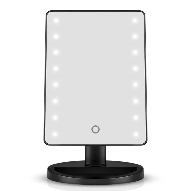 High quality Factory wholesale 180 Degree Free Rotation Customized packaging lighted vanity mirror