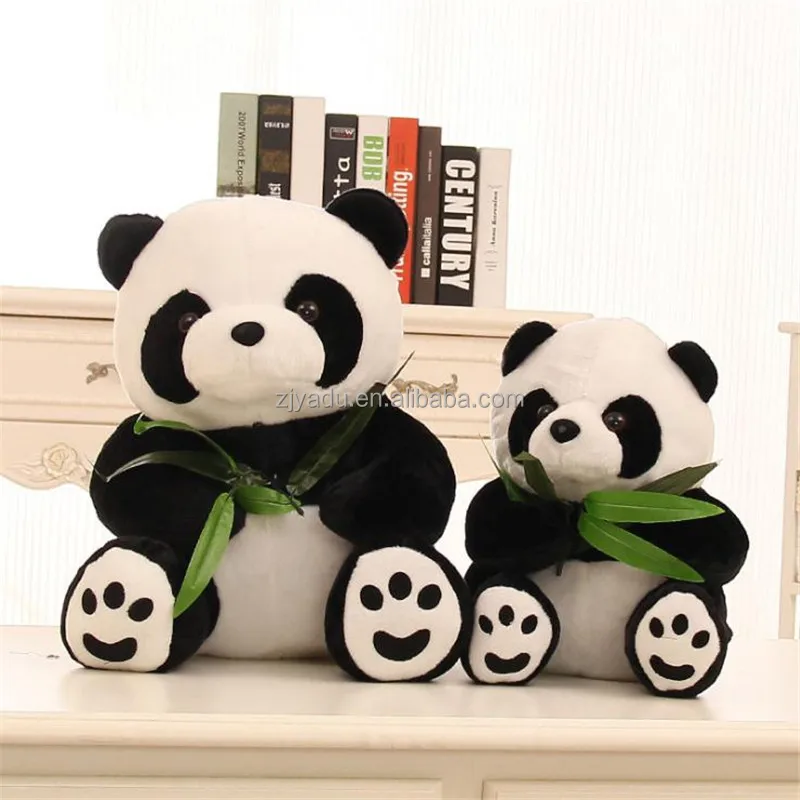 wholesale cartoon plush animal pillow baby panda doll stuffed bear soft toy for kids