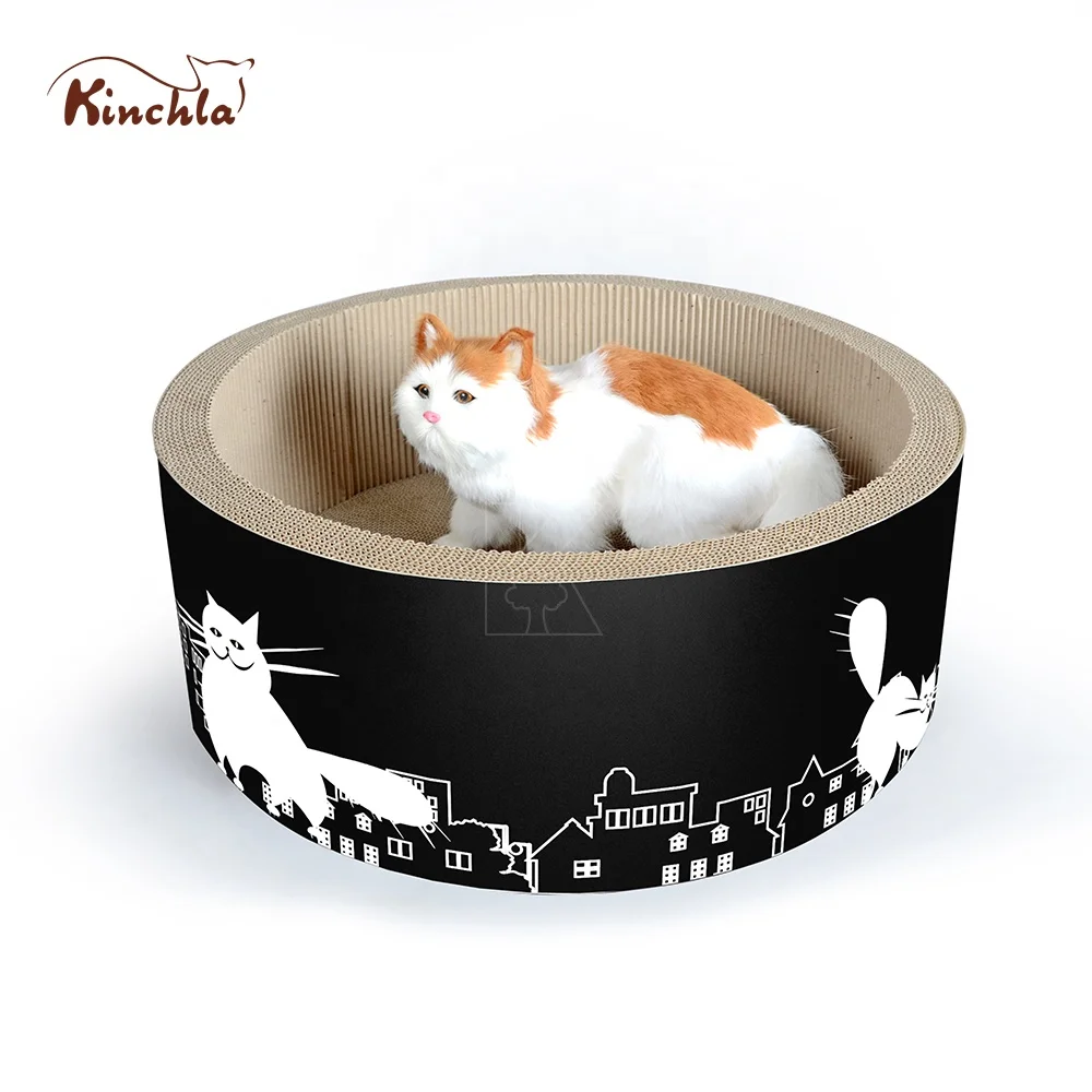 Round Cardboard Cat Scratcher Bed Supplies Manufacturer