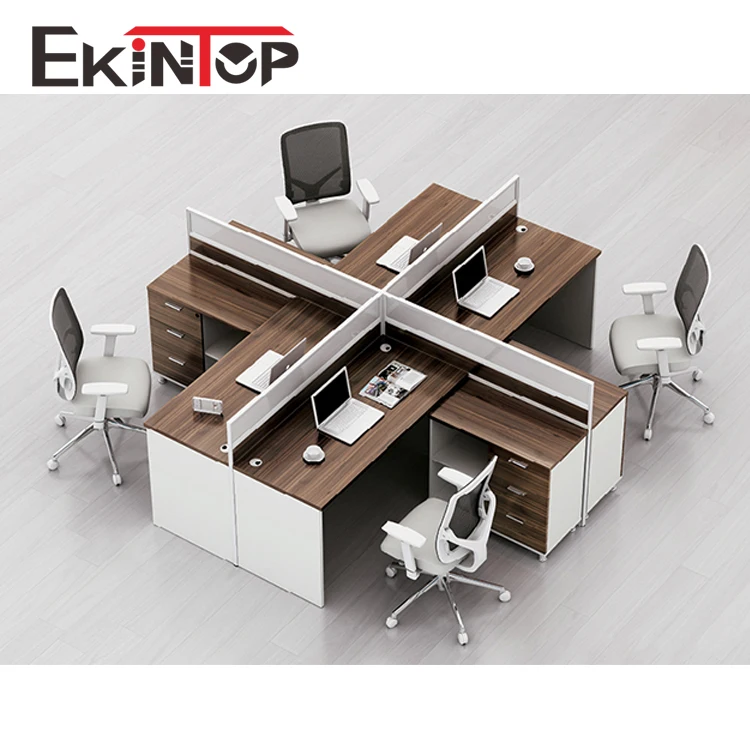 Fashion modern mdf modular t shaped low wood office desk partition for sale