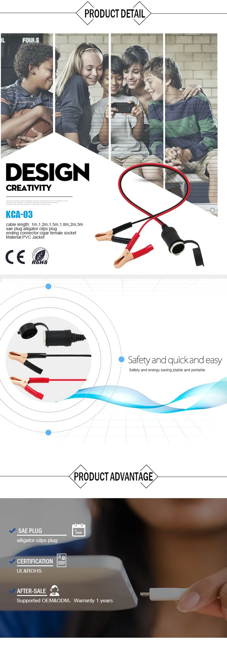 Power Charger From Dc Converter Cigar Universal Alligator Clamp Clip Wire Gator Crocodile Lead Car Cigarette Lighter Socket