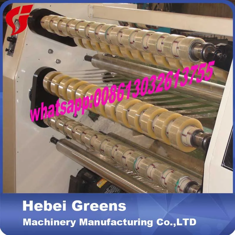 high speed four shafts bopp tape slitting machine factory