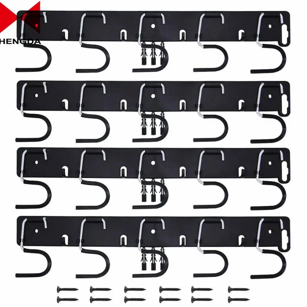 
Garage Tool Organizer Wall Mount, Mop Broom Holder, Wall Holders for Tools, 4 Pack 