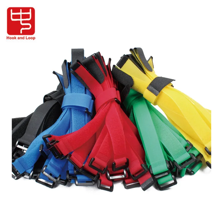 Wholesale colorful nylon adjustable hook and loop strap