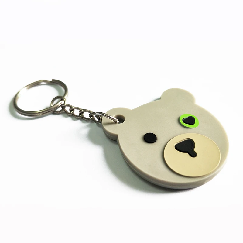 Best give away gifts glow in dark custom logo 2D/3D soft rubber keyring,pvc keychain