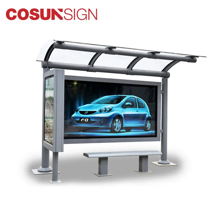 customize outdoor furniture standing bus stop shelter design