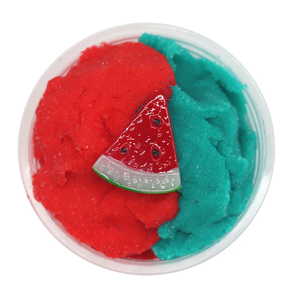 W017 Hot Selling 2023 Fruit Cotton Sand Slime Toy Soft Sand DIY Soft Sand For Kids toy Limo contenido contenido en materias text