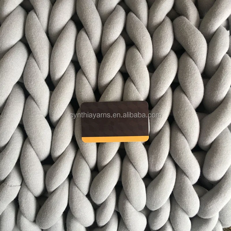 Giant Tube Yarn Arm Knitting Giant Yarn Nylon Cotton Hollow Tube Yarn For Hand Knitting