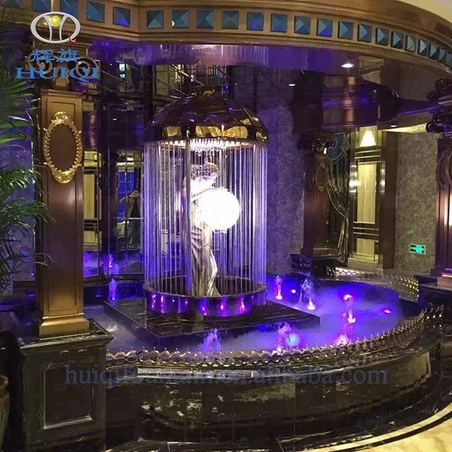 
HUIQI factory custom stage water curtain waterfall fountain fireworks decoration curtain fountain led waterfall fountain 
