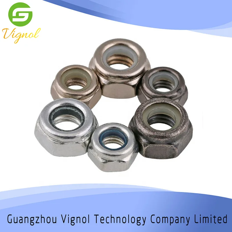 DIN985 M2 M3 M4 M5 M6 M8 M10 M12 Шестигранная нейлоновая вставка, контргайки