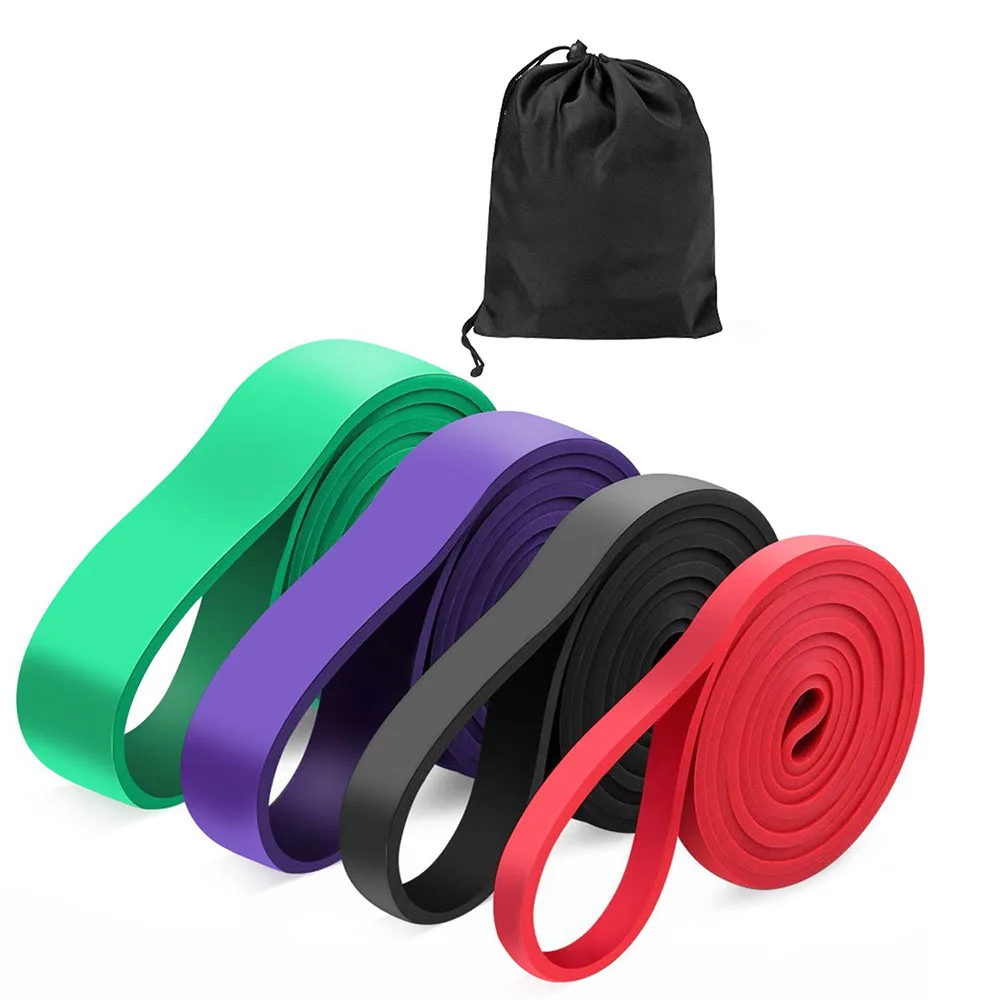 100% natural latex resistance band set powerlifting strength exercise bands pull up assist bands for men and women
