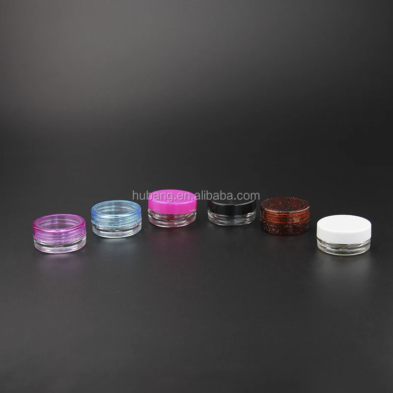Hot sale cheap customized round 3 ml, 5 ml, 7 ml, 10 ml PS cosmetic containers
