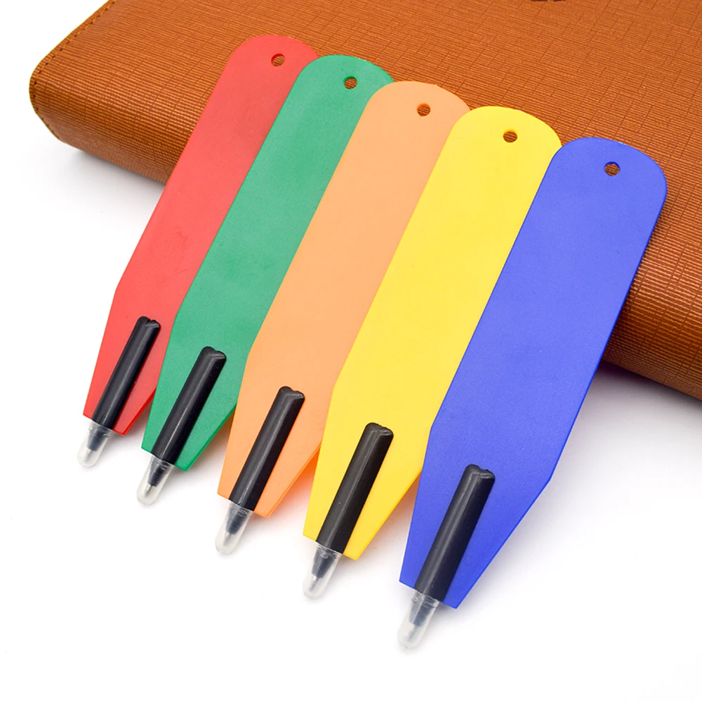 Logo printing Colorful bullet shape flat bookmark ball pen